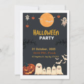Invitation à une célébration d'Halloween douce et (Devant)