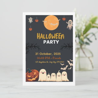 Invitation à une célébration d'Halloween douce et