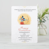 Invitation à une célébration joyeuse de Dussehra (Debout devant)