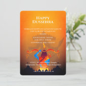 Invitation à une célébration joyeuse de Dussehra (Debout devant)