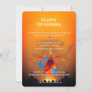 Invitation à une célébration joyeuse de Dussehra