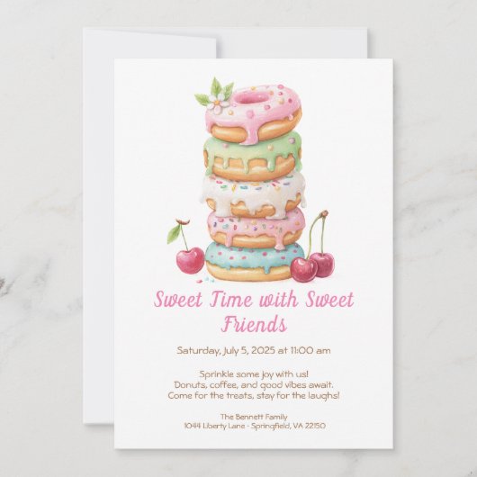 Invitation à une Célébration Sucrée – Fête de Donu (Devant)