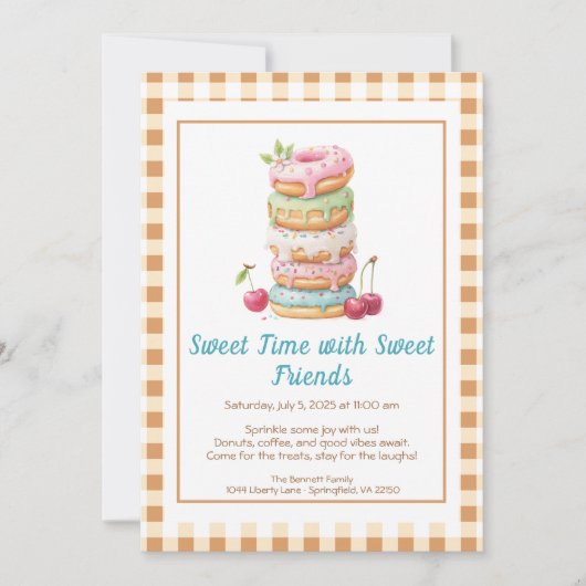 Invitation à une Célébration Sucrée – Fête de Donu (Devant)