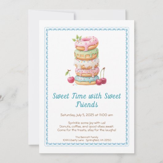 Invitation à une Célébration Sucrée – Fête de Donu (Devant)