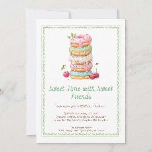 Invitation à une Célébration Sucrée – Fête de Donu (Devant)
