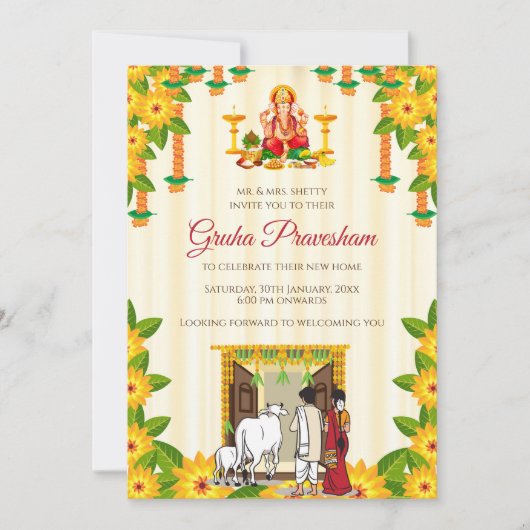 Invitation à une cérémonie de bénédiction de maiso (Devant)