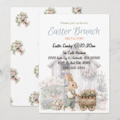 Invitation à une Charming Pâques Brunch & Egg Hunt (Devant / Derrière)