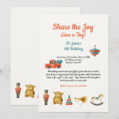 Invitation à une collecte de jouets de Noël (Devant / Derrière)