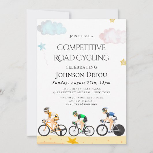 Invitation à une course cycliste professionnelle (Devant)