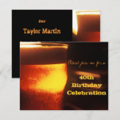 Invitation à une dégustation de bière ou à une fêt (Devant / Derrière)