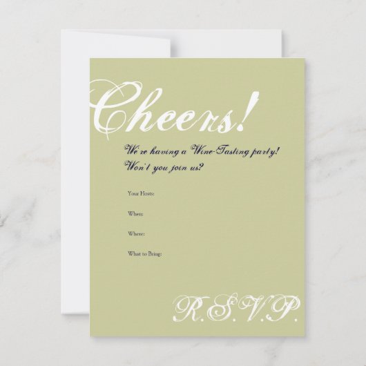 Invitation à une dégustation de vin (Dos)