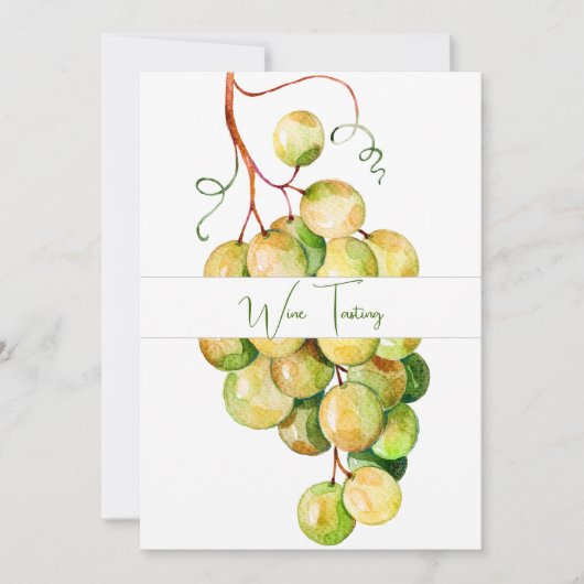 Invitation à une dégustation de vin de raisins ver (Devant)