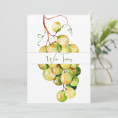 Invitation à une dégustation de vin de raisins ver (Debout devant)