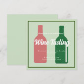 Invitation à une dégustation de vins (Devant / Derrière)