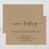 Invitation à une dégustation de vins sur fond de p (Devant / Derrière)