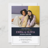 Invitation à une double fête de remise de diplômes (Dos)