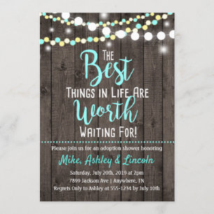 Invitation à une douche d'adoption Meilleures chos