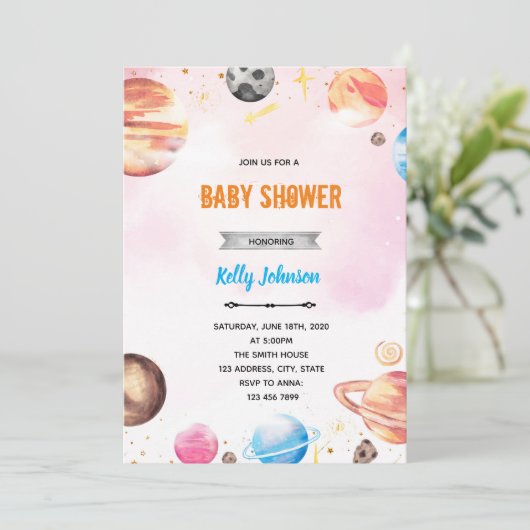 Invitation à une douche dans l'espace galactique (Debout devant)