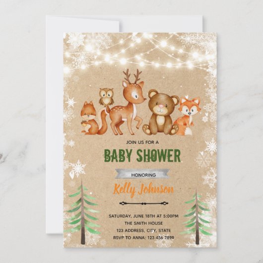 Invitation à une douche de forêt hivernale (Devant)