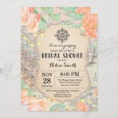 Invitation à une douche de la nuptiale florale (Devant / Derrière)