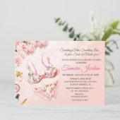 Invitation à une douche de lingerie florale (Debout devant)