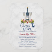 Invitation À Une Douche De Vin Ou De Vin (Devant / Derrière)