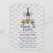 Invitation À Une Douche De Vin Ou De Vin (Devant / Derrière)