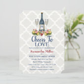 Invitation À Une Douche De Vin Ou De Vin (Debout devant)