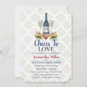 Invitation À Une Douche De Vin Ou De Vin (Devant)