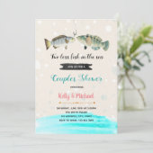 Invitation à une douche Deux poissons de moins dan (Debout devant)