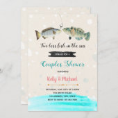 Invitation à une douche Deux poissons de moins dan (Devant / Derrière)