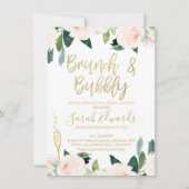 Invitation à une douche nuptiale à brunch rose pâl (Devant)