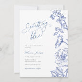 Invitation à une douche nuptiale bleue (Devant)