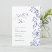 Invitation à une douche nuptiale bleue (Debout devant)