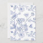 Invitation à une douche nuptiale bleue (Dos)