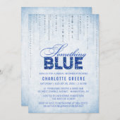 Invitation à une douche nuptiale bleue (Devant / Derrière)