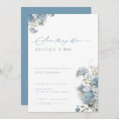 Invitation à une douche nuptiale bleue (Devant / Derrière)