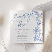 Invitation à une douche nuptiale bleue