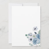 Invitation à une douche nuptiale bleue (Dos)