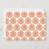 Invitation à une douche nuptiale Damas Vintage (Dos)