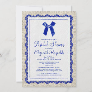 Invitation à une douche nuptiale de la Marine Blue