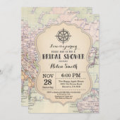 Invitation à une douche nuptiale de voyage (Devant / Derrière)