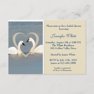 Invitation à une douche nuptiale d'Elegant Swans