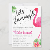 Invitation à une douche nuptiale flamingle (Devant)