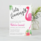 Invitation à une douche nuptiale flamingle (Debout devant)