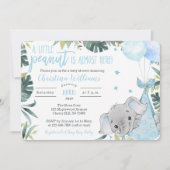 Invitation à une douche pour bébés éléphant pour u (Devant)