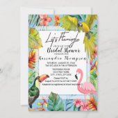 Invitation à une douche tropicale nuptiale flaming (Devant)