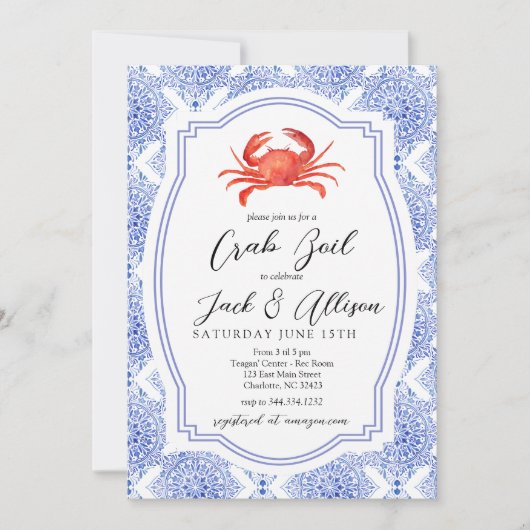 Invitation à une ébullition de crabe, Invitation à (Devant)