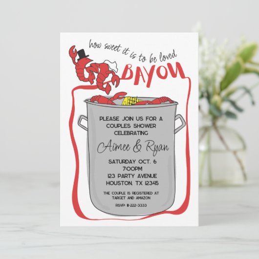 Invitation à une ébullition de écrevisses de Bayou (Debout devant)