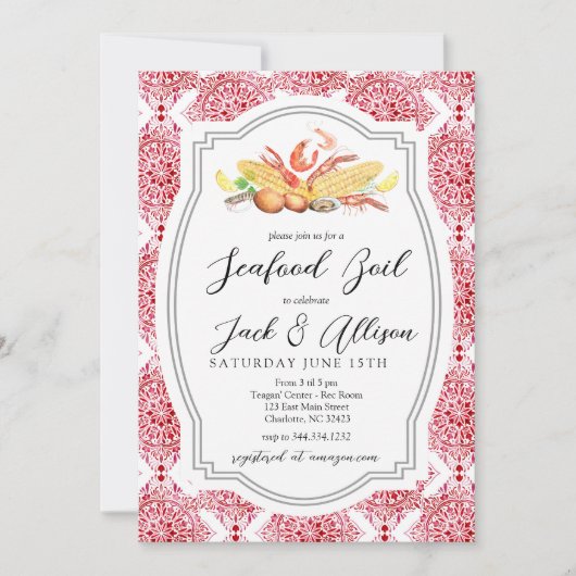 Invitation à une ébullition de fruits de mer, douc (Devant)